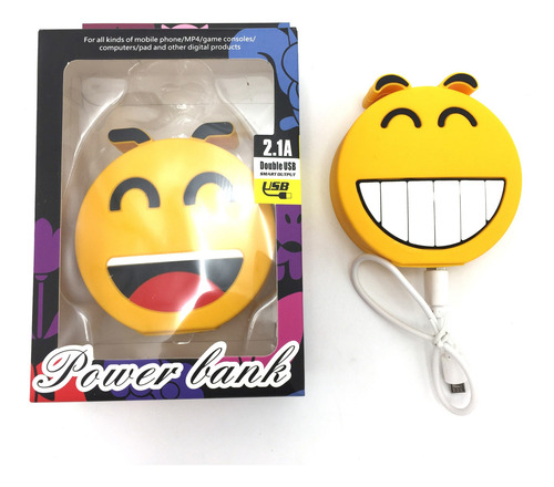 Imagen 2 de 6 de Carga Portátil, 2.1a Doble Usb, En Caja, Varios Diseños