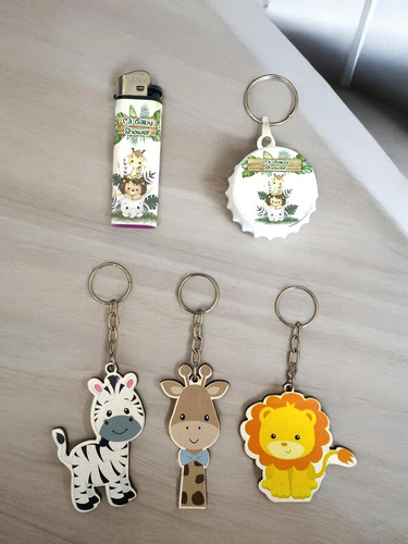 Recuerdo 30 Pz Baby Shower Selva Animalitos Jungla Combinado