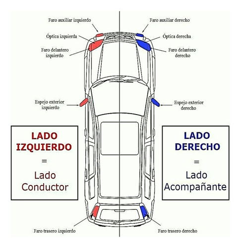 Optica Para Chevrolet Meriva 2003 Al 2015 Der.