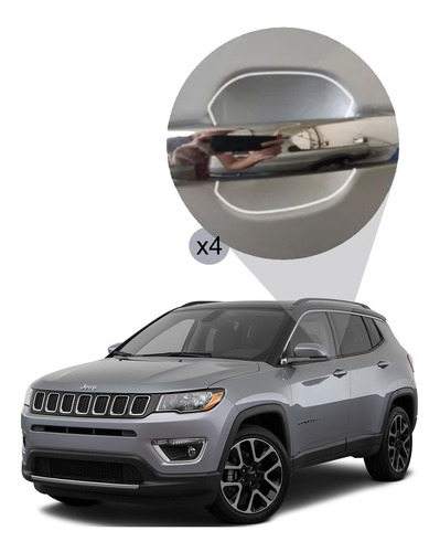 Película Anti Risco Para Maçaneta Jeep Compass 2017 A 2022