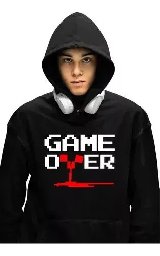 Buzo Canguro Game Over Unisex