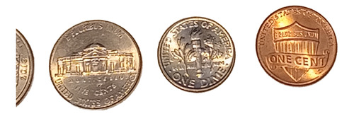 Monedas Estados Unidos 1 Dolar 25 / 10 / 5 / 1 Centavos X 5