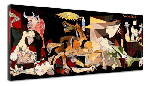 Cuadro Moderno Canvas Guernica Colores 70x130cm