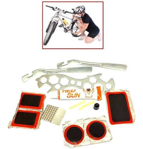 Kit De Reparación De Neumáticos De Bicicleta, Multifunción, 