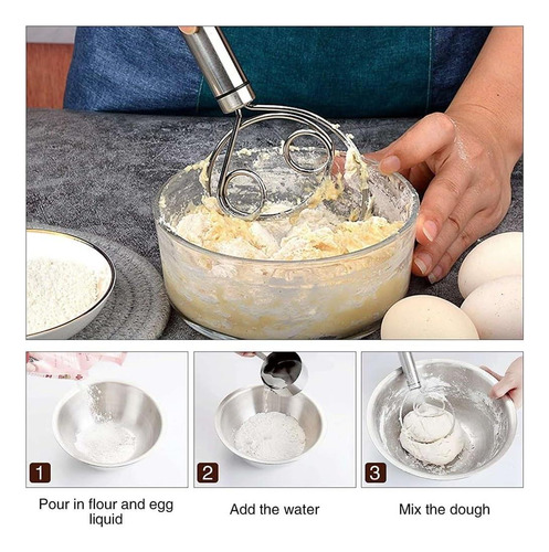 Batimiento De Masa Danés De Acero Inoxidable Estilo Holandés