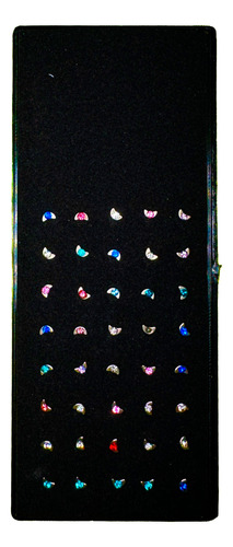 40 Piercing Nariz Forma De Media Luna Y Brillo