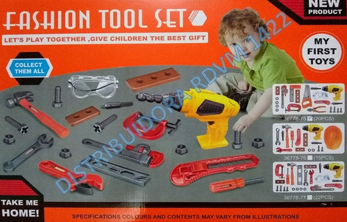 Imagen 6 de 6 de Set De Herramientas Juguete Para Niños