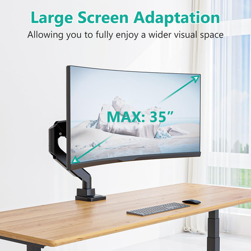 Soporte De Escritorio Con Resorte De Gas Wali Para Monitor U