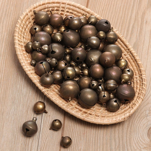 Pulsera Retro De Bronce Con Campanillas Pequeñas Y Cascabele
