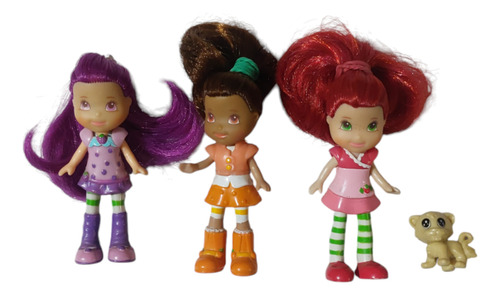 Trio De Strawberry Shortcake Mini Muñecas De Hasbro 2008 (Usado)
