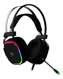 Audífono Vsg Gemini Rgb Stereo Multiplataforma - Black