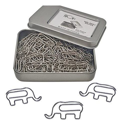 Cute Elephant Shaped Paper Clips Bookmarks, Funny Offic...