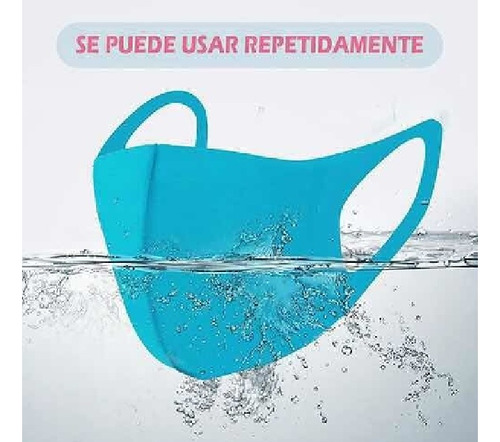 Cubrebocas Infantil 3d, Lavable Agua Y Jabon De Esponja Color ROSA AMARILLO AZUL