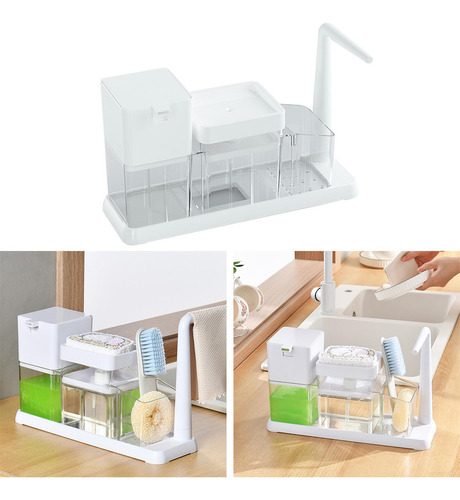 Dispensador De Jabón Para Platos Organizador Automático