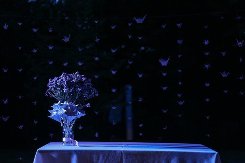 Cortina De Grullas De Origami