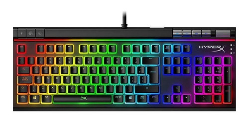 Imagen 1 de 4 de Teclado gamer HyperX Alloy Elite 2 QWERTY Red español latinoamérica color negro con luz RGB