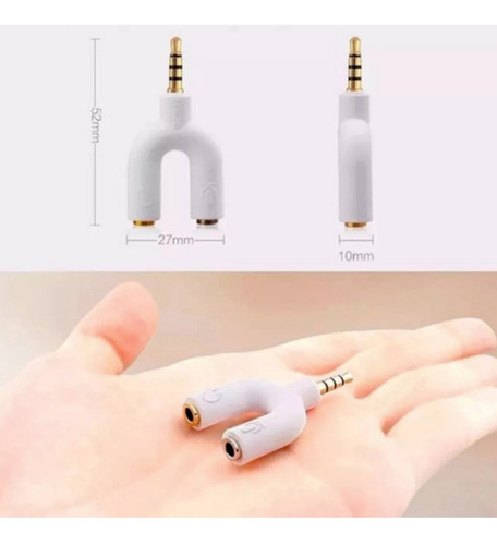 Adaptador Splitter P2 X P3 Para Headset Fone E Microfone