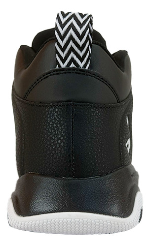 Tenis Negros Blancos Shaq Bota Spin Move Basquetbol