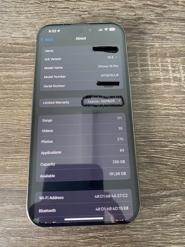 Apple iPhone 15 Pro (256 Gb) - Titanio Natural (Usado)