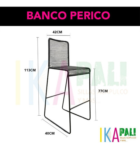 Imagen 3 de 8 de Banco Acapulco Perico Ikapali (set 2 Pzs)
