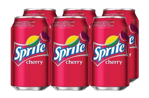 Refrigerante Sprite Cherry - Sabor Cereja 06 Unidades 355ml