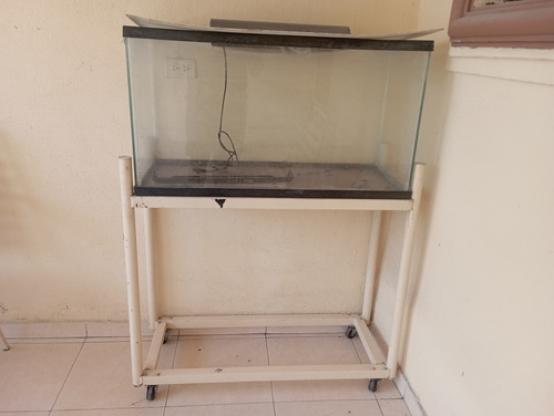 Pecera De Cristal Con Base Portátil