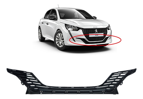 Grade Inferior Parachoque Diant Peugeot 208 2019 Em Diante