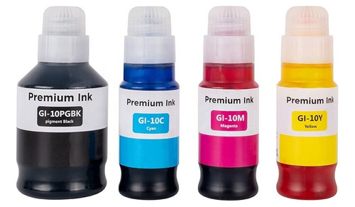 Tinta Gi10 Pack 4 Colores Compatible Con Pixma G6010 G7010