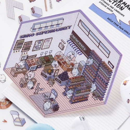 Pegatinas 3d Con Escenas De Cabina Para Niños En Miniatura