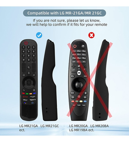 Imagen 2 de 4 de Funda Para Magic Remote LG 2021 - Negro