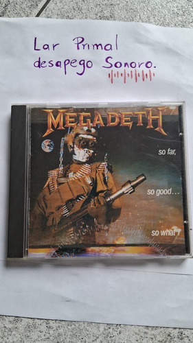 Cd - Megadeth - So Far, So Good... So What!