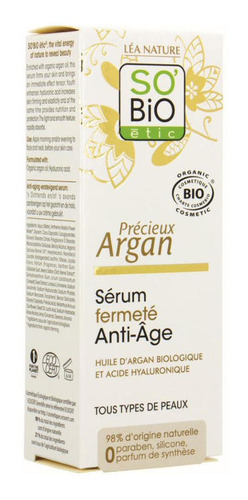 Serum Antiage Aceite Argán Con Acido Hialurónico-so Bio Étic