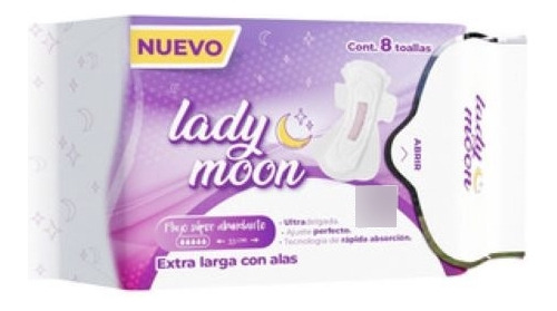 Toalla Femenina Lady Moon 8 Packs De 8 Pz C/u