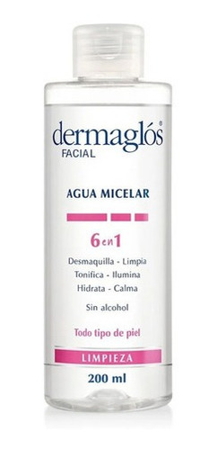 Dermaglos Facial Agua Miceral 6 En 1 Limpieza Ttp 200ml