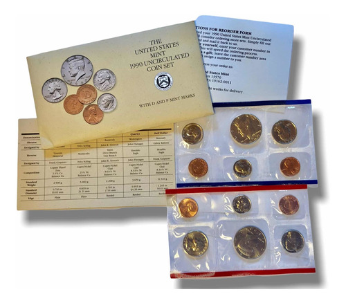 Set Monedas United States Mint 1990 Cecas Denver Y Phila