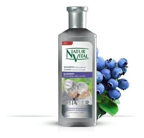  Natur Vital Shampoo Silver Para Cabello Blanco Y Gris 300ml