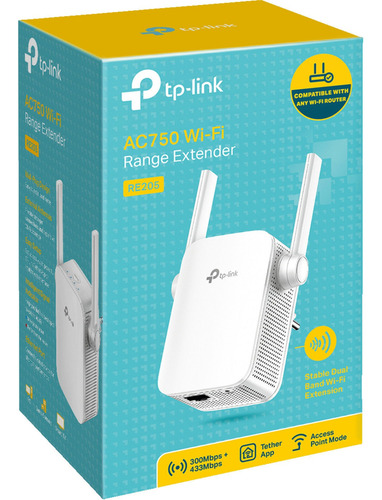 Extensor De Rango Ac750 Dualband Re205 Tp-link
