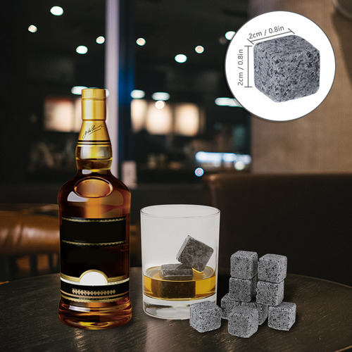 Juego De Piedras Para Whisky: 9 Granite Chill S Con Bolsa De
