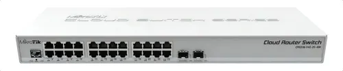 Roteador MikroTik CRS326-24G-2S+RM Cloud Router 28 Portas Com Fio PoE Branco