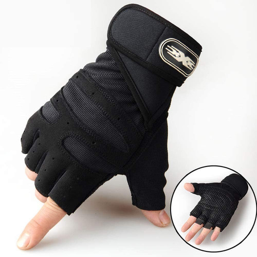 Imagen 7 de 10 de Guantes Gym Deportivos Con Muñequera Antideslizante Unisex