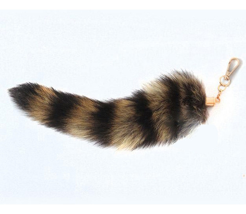 Zt Llavero Con Forma De Cola De Zorro Y Mapache