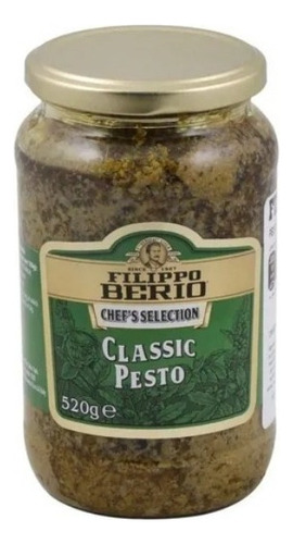 Frasco Salsa Pesto Clásico Filippo Berio Pesto De 520 Gramos