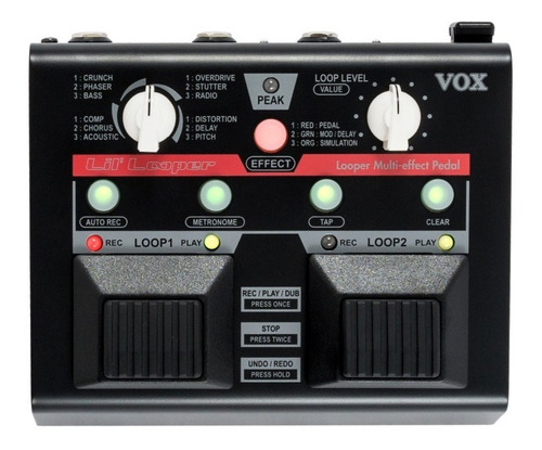 Pedal Looper Y Fx Guitarra Vox Lil Looper Vll-1