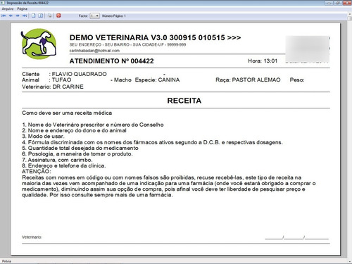 Software Clinica Veterinária Vacina Financeiro 3.0 Fpqsystem