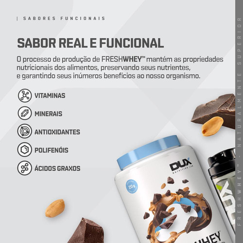 Fresh Whey Chocolate E Pasta De Amendoim - Duxnutrition, Pote 900g