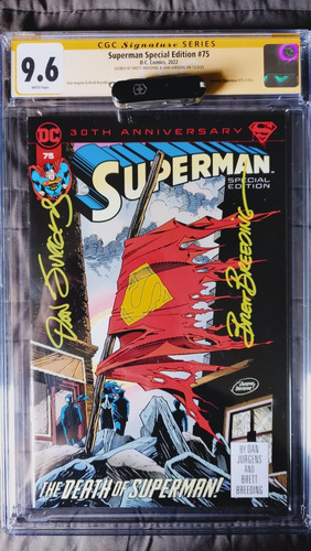 Dc Cómics The Death Of Superman Firmada & Certificada Cgc