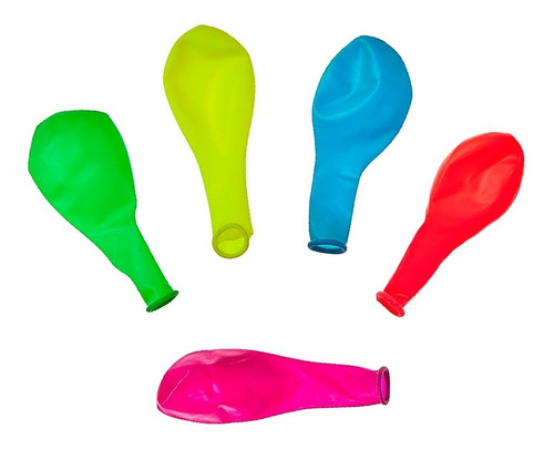 Imagem 3 de 5 de Balão Neon Nº 9 - Kit 25 Unidades