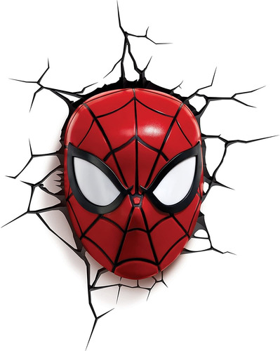 3dlightfx 816733002224 Marvel Spiderman Mask 3d Deco Light 