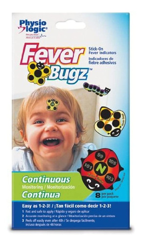 Indicador De Fiebre Fisio Logic Feverbugz Adherible 8 Piezas