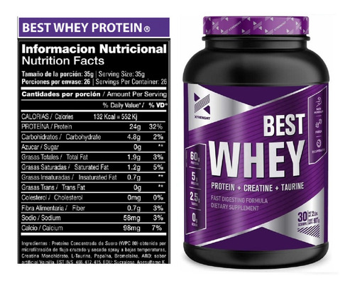 Imagen 2 de 8 de Proteína Best Whey Xtrenght® 2lbs.